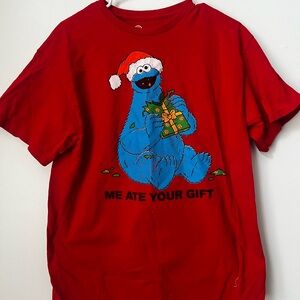 Sesame Street Red and Blue Cookie Monster Tee